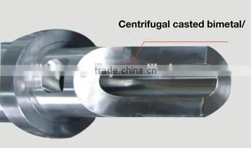 JS-ALLOY 38CrMoAlA single extruder screw barrel as customer design