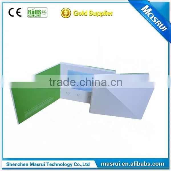 Upscale Business Gift Hard Cover LCD Video Brochure Card 7 Inch