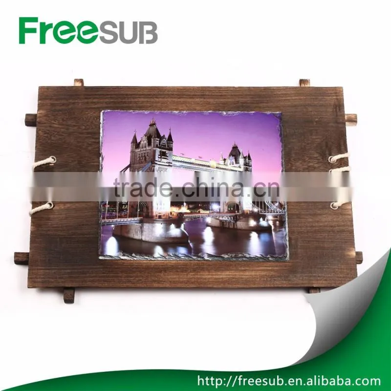 Wholesale DIY customed L40*H25*W0.9CM blank clock painting sublimation stone plaque
