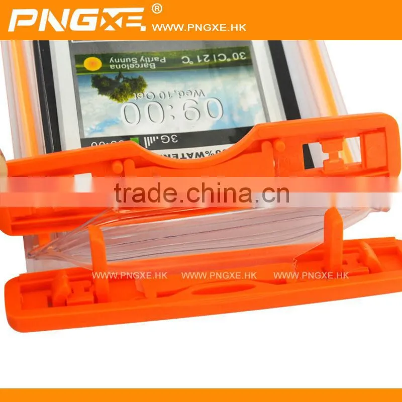2015 new design 6m deepth available eco-friendly pvc waterproof cell phone bag with rope