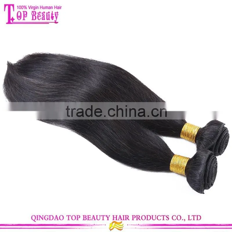 Qingdao Factory Wholesale Hair Weaving Dubai Straight Hair Natural Black Brazilian Human Hair Weaving