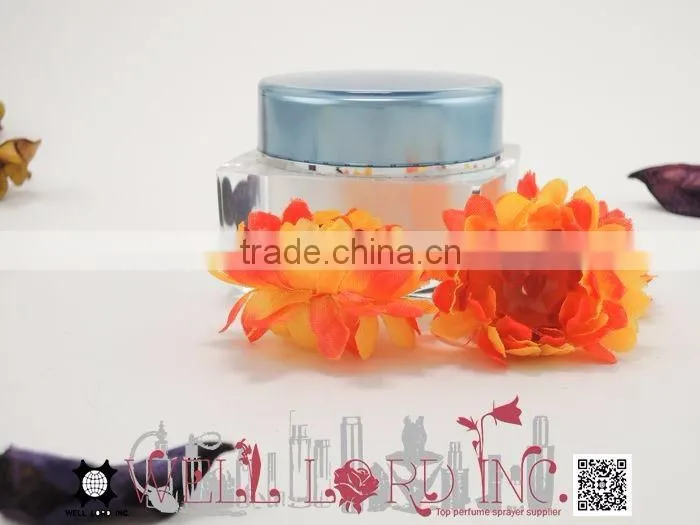 30ml easy carry royal blue cap clear acrylic Jar