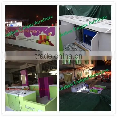 Hot sale ice cream kiosk/food kiosk design in shopping mall