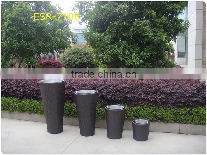 Handmade rattan garden flower pot
