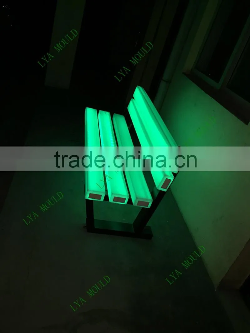 New LED Park Bench Garden Chair Plastic Material