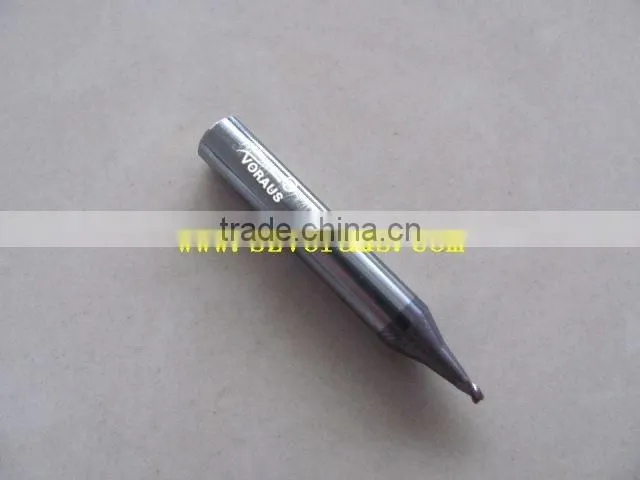 Carbide end milling cutters for vertical machines D-6mm d-1mm L-40mm Teeth-2