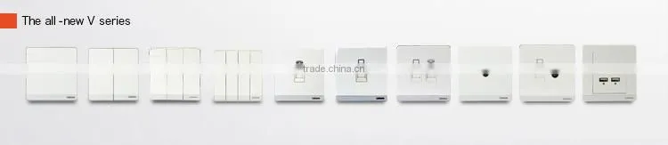 2016 OEM electrical socket PC white TV socket