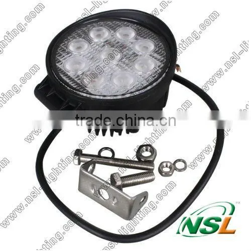 4 inch 27W LED Working Light Round Flood Beam Motorcycle Tractor Truck Trailer SUV JEEP Offroads Boat Work light 12V 24V