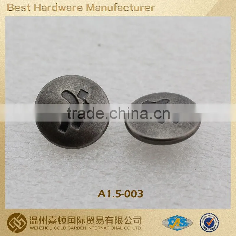 Alloy-made snap button cover for Apparel/custom snap button cover