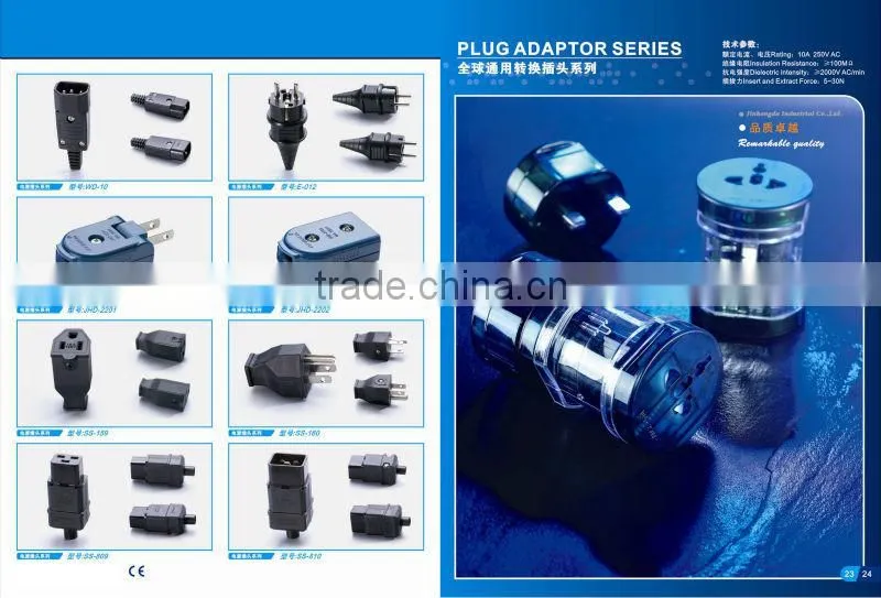 Top quality full copper france type electrical plug