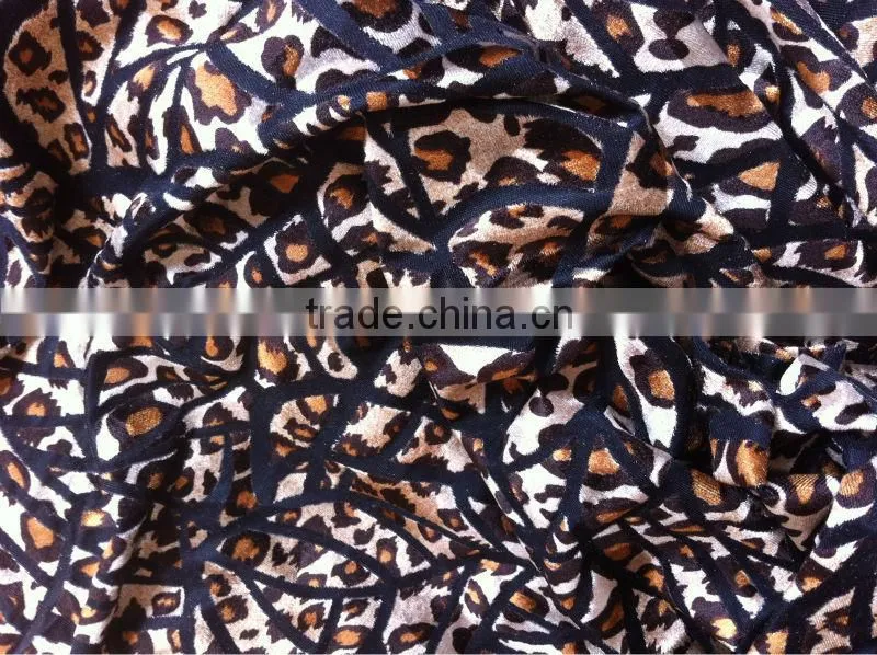 partial brushing stretch velvet fabric