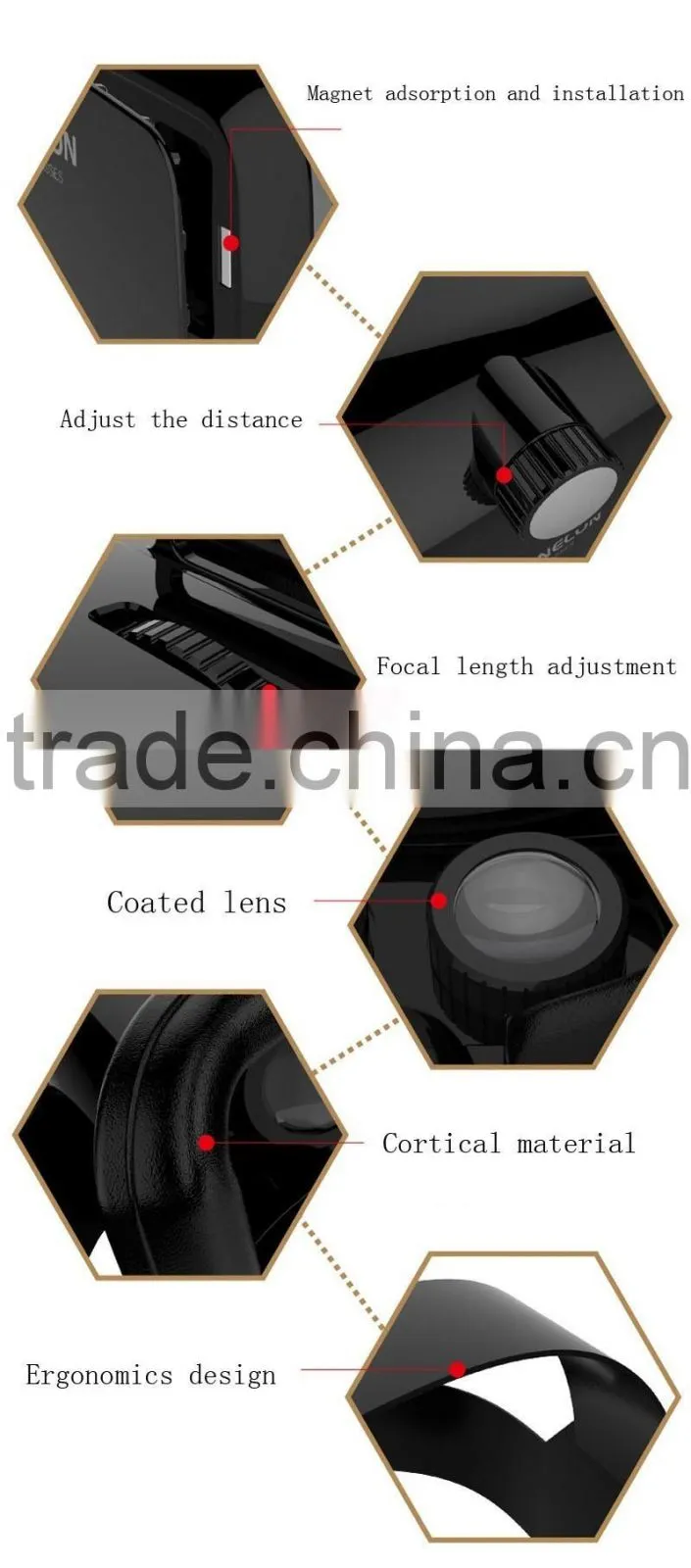 2016 hot sell VR Shinecon 3D VR glasses Virtual Reality Glasses Google Cardboard Video Headset Helmet