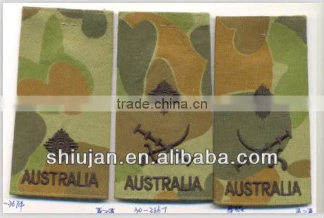 hot sale shoulder velcro patch/custom embroidery design patch for army