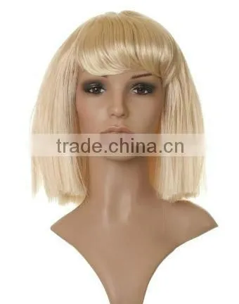 2014 new arrival golden lace front wigs with bangs