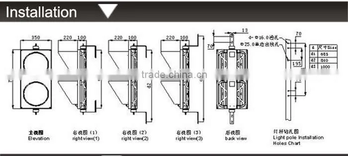China supplier 200mm Driveway Roadway Stop and Go Traffic Signal Light