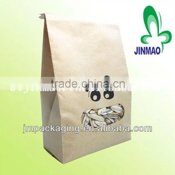 High quality resealable plastic zipper bag/Concise kraft paper bag/printed resealable food grade plastic bags