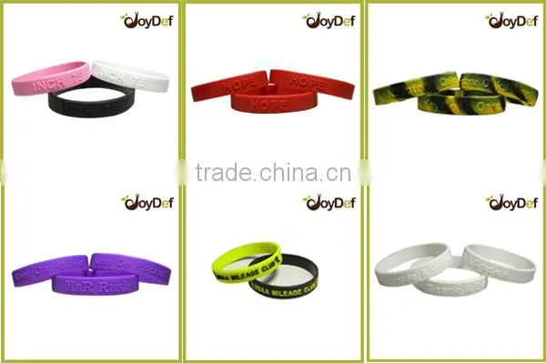 Custom Debossed Silicone Bracelets, Customized Silicone Bracelets