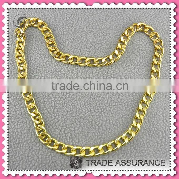 New imitation gold chain design for man, customized simple imitation gold chain necklace