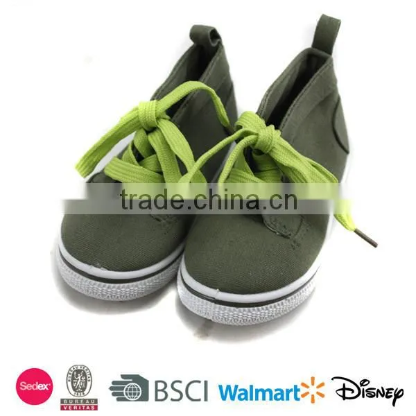 2014 latest cute lace-up canvas shoes for boys