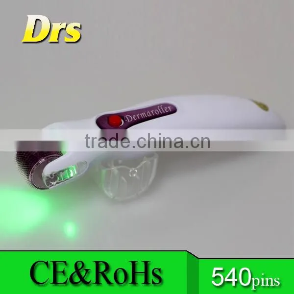Popular led photon light therapy derma roller use at home for hair loss treatment