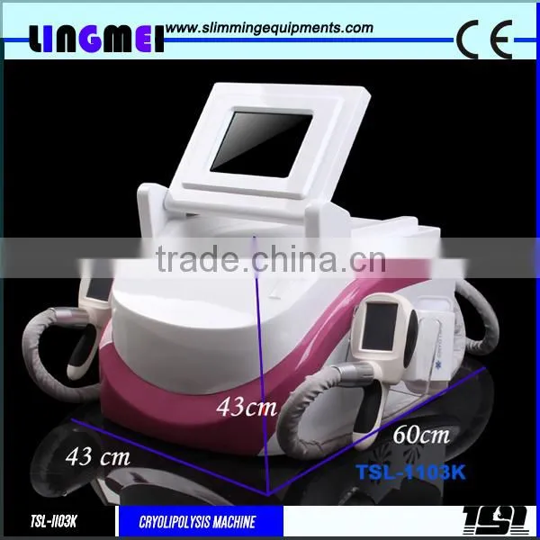 2 Cryolipolysis handle cryotherapy handles fat freezing liposuction 2 handpiece cryolipolysis machine