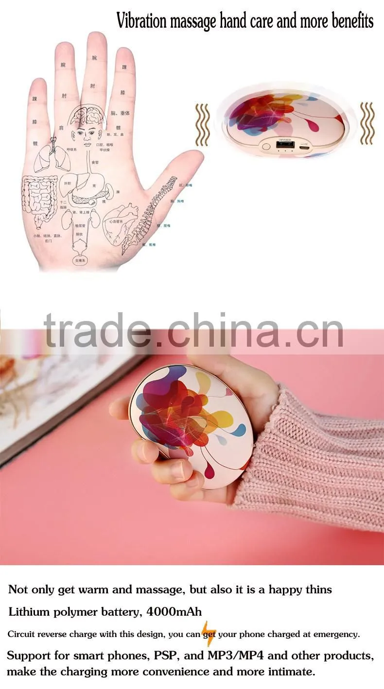 2016 hot sell power bank/massage tool/warm hands perfect Christmas gift rechargeable usb hand warmer