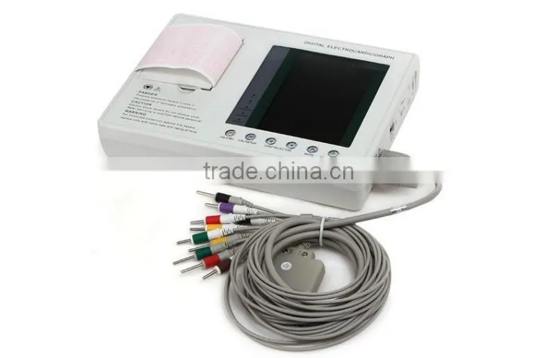 3 channel 12 lead color Screen ECG EKG machine Electrocardiograph by Wholesale Price