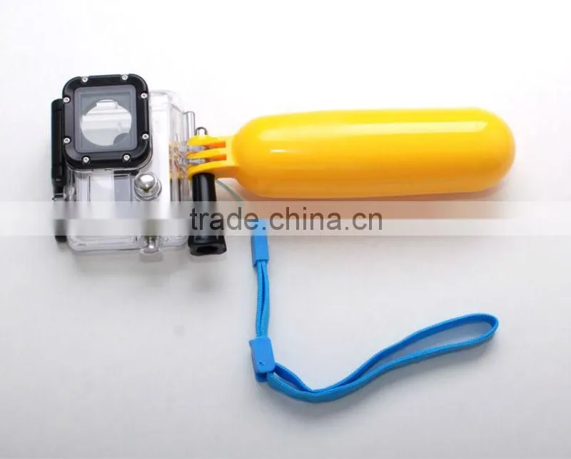 Yellow color Go pro floating Hand Grip for go pro hero4/3+