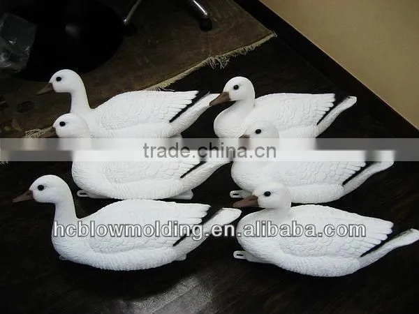 OEM Blow Molding Plastic HDPE Snow Goose Decoys Snow geese handicraft