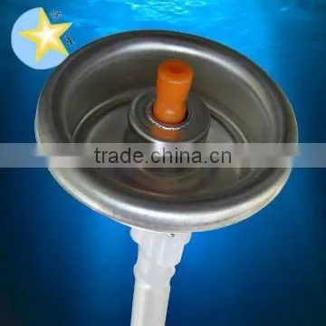 Tinplate all direction spray aerosol valves