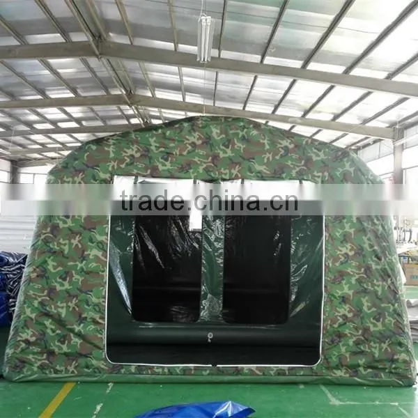 Easy setup big inflatable army tent with strong waterproof and windproof