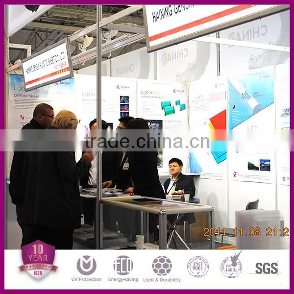 Transparent 8-wall multiwall polycarbonate sheet