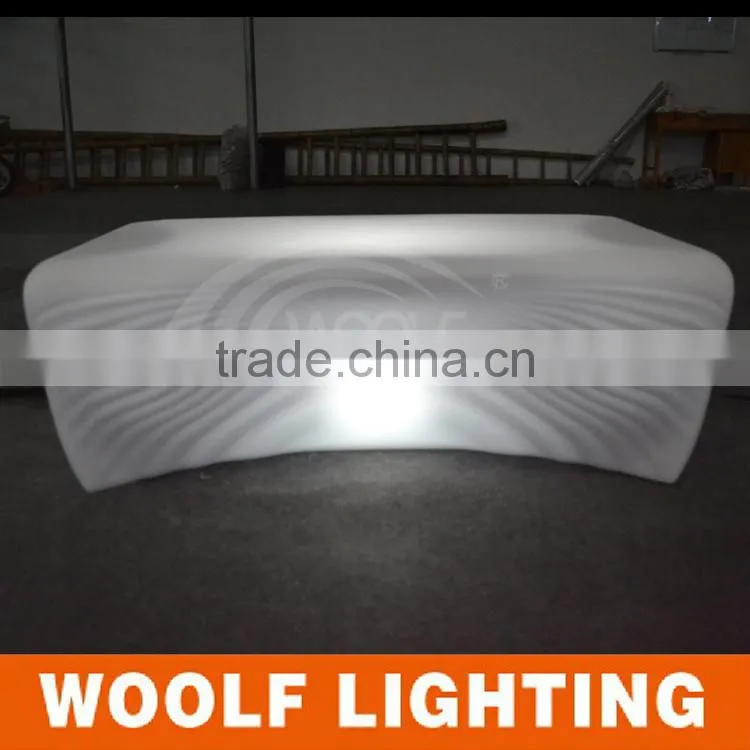 Popular Club Conch Design Luminous Coffee Table LED Sofa Set