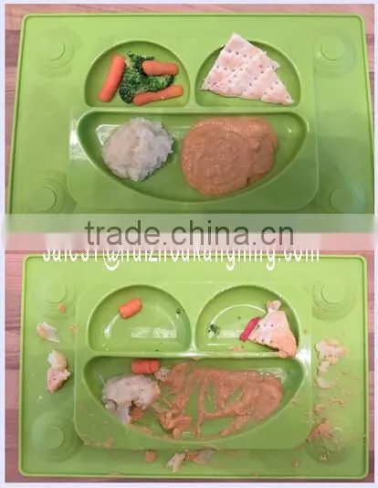 Silicone Suction Bowl Sectional Baby Platemat