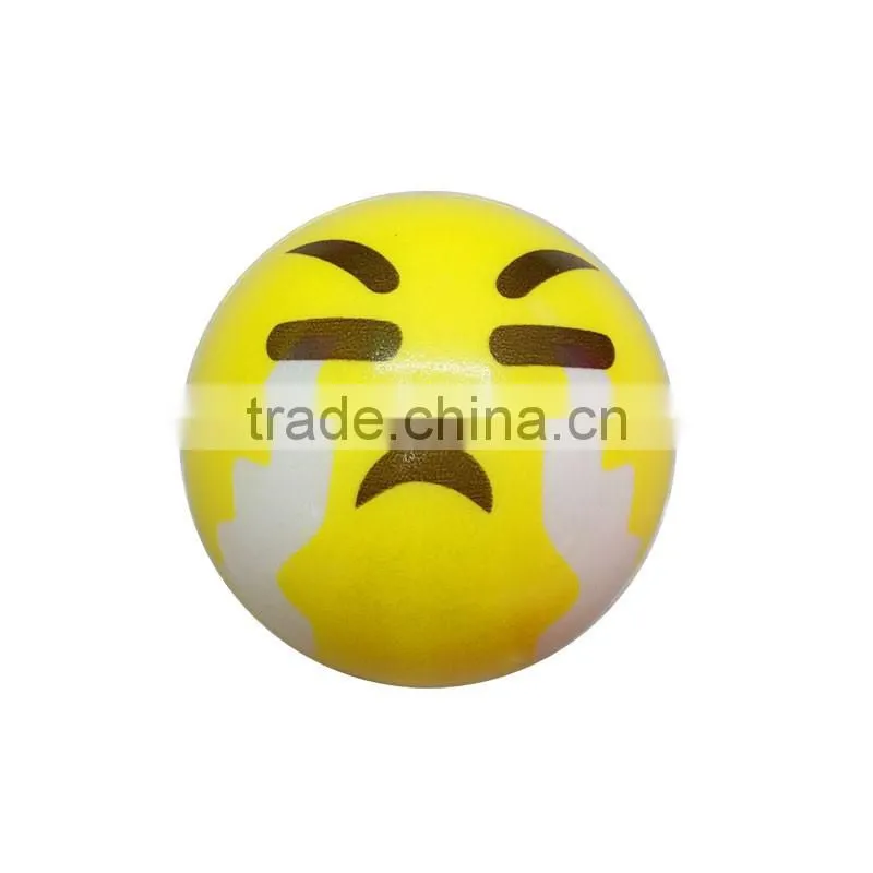 Promtional LED 12 Emoji PVC Child Toys Bouncing Balls