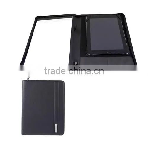 PU document folder with pad holder