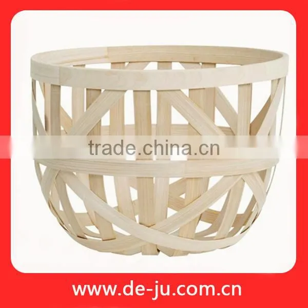 Handmade Knit Natural Bamboo Basket Promotion Fancy Basket