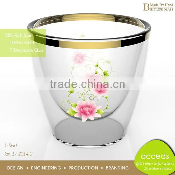 Heat-Resistant Personalized Reusable Set of Water Glass