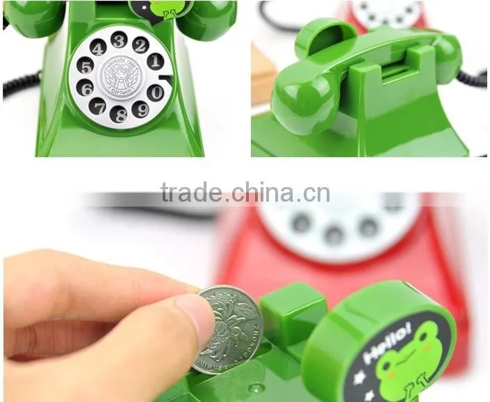 Supply creative Cartoon telephone piggy bank / saving box / money box
