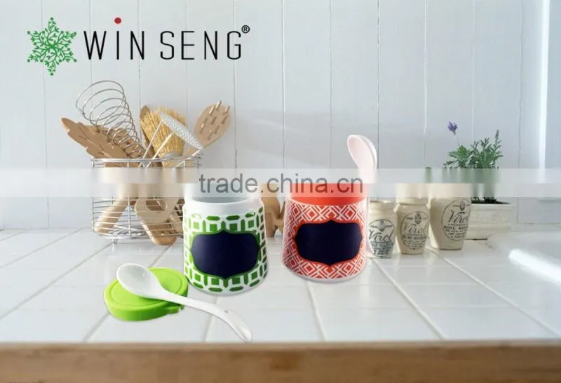 New design kitchen porcelain container air tight food canister