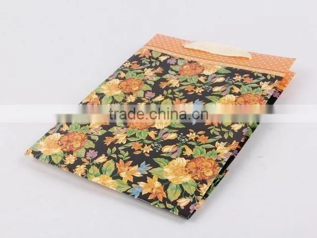 Flower Design Foldable Gift Bag / Shopping Paper Bag