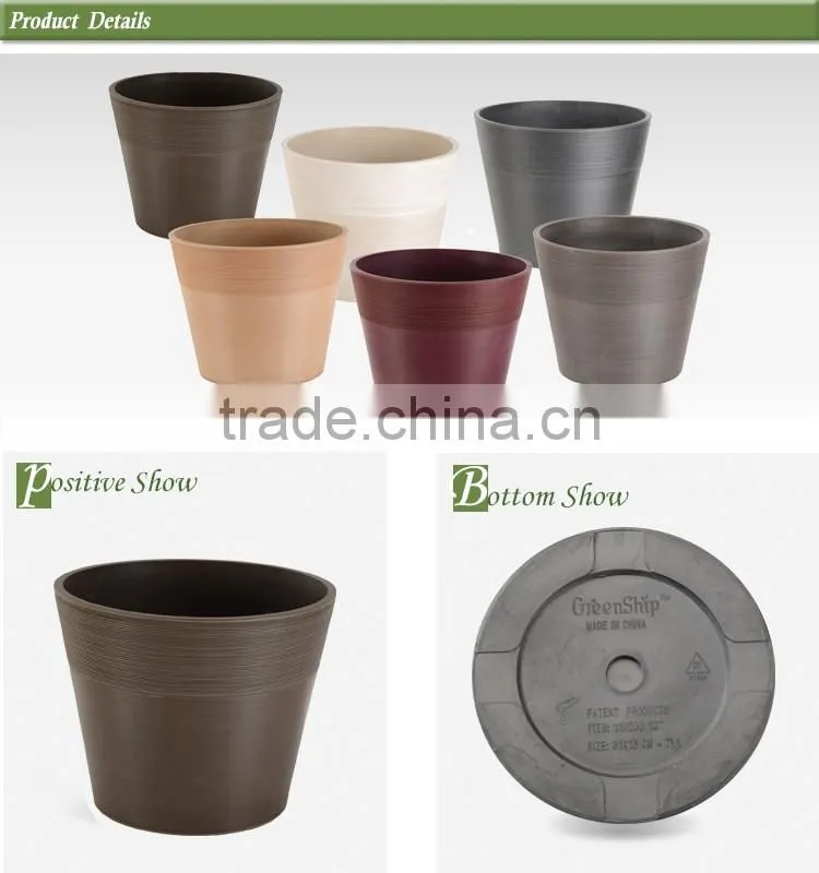 decorative Plastic flower pot recycleddurable unbreakable manufacturer