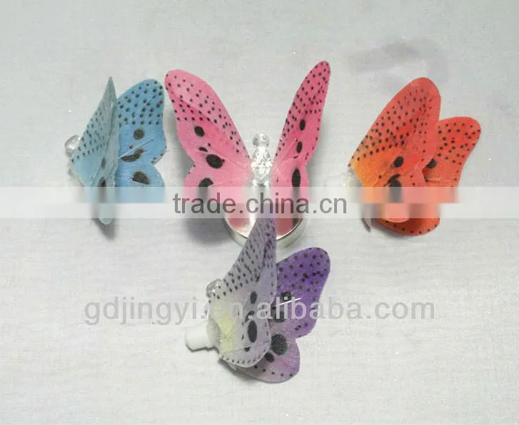 Wholesale small color-changing LED light Acrylic buttefly home decoration