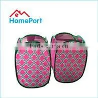 Portable Mesh Foldable Laundry Hamper With Reinforced Carry Handles