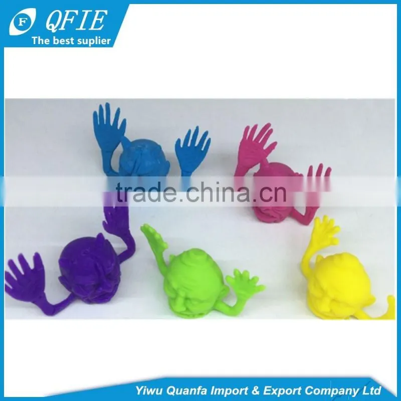High quality Halloween gifts colorful mini soft Monster TPR Finger Puppet toy for capsule vending machine