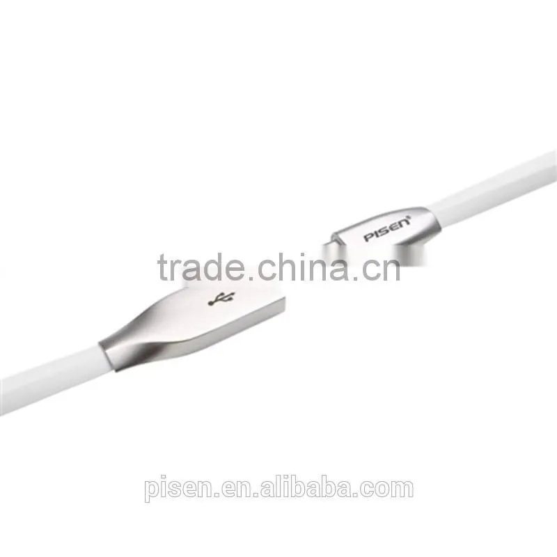 Pisen 1m 3.28ft High Quality Durable Multicolor Double Sides Workable Fast Zinc Alloy Type-C Cable