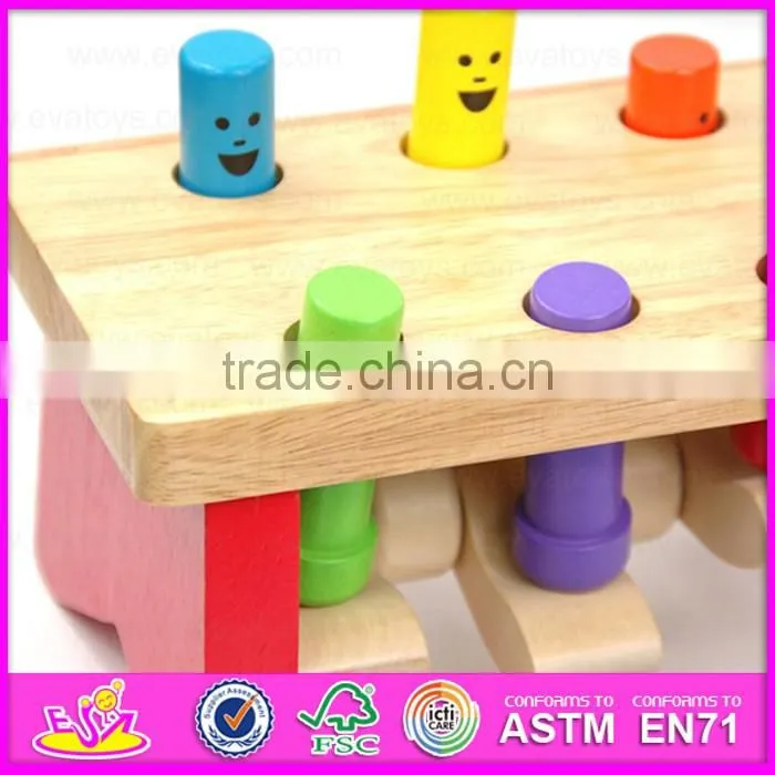 2016 hot sale baby wooden toy hammer W11G023