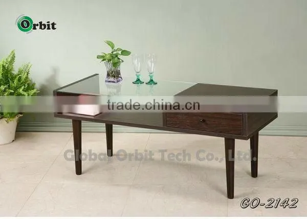 Modern new design corner table wood living room cabinet