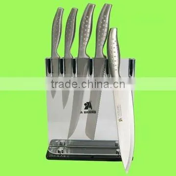 6pcs knife set with Acrylic block B01-6Y01