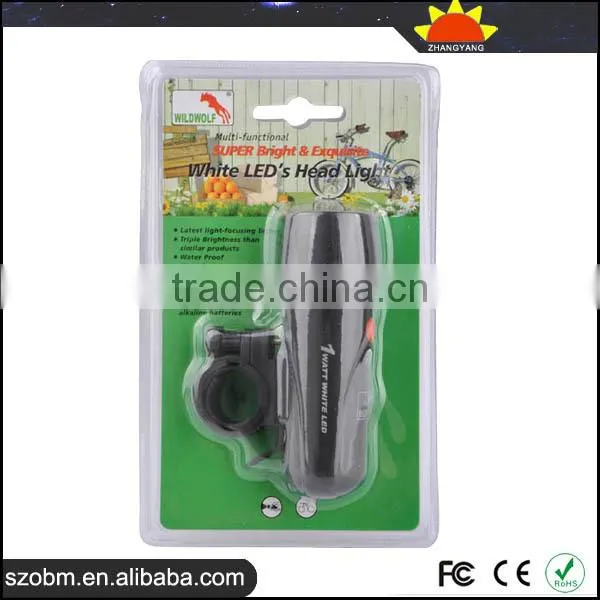 Trade Assurance Wholesale Bicycle Light 1W 45lm 3 Mode Bicycle Headlight Bike Led Light